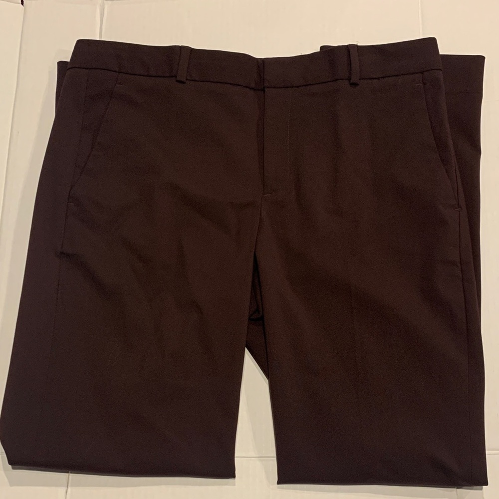 NWT Banana Republic Women's Ryan Twill Dark Purple Pants sz 8 - Picture 3 of 5